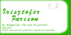 krisztofer parison business card